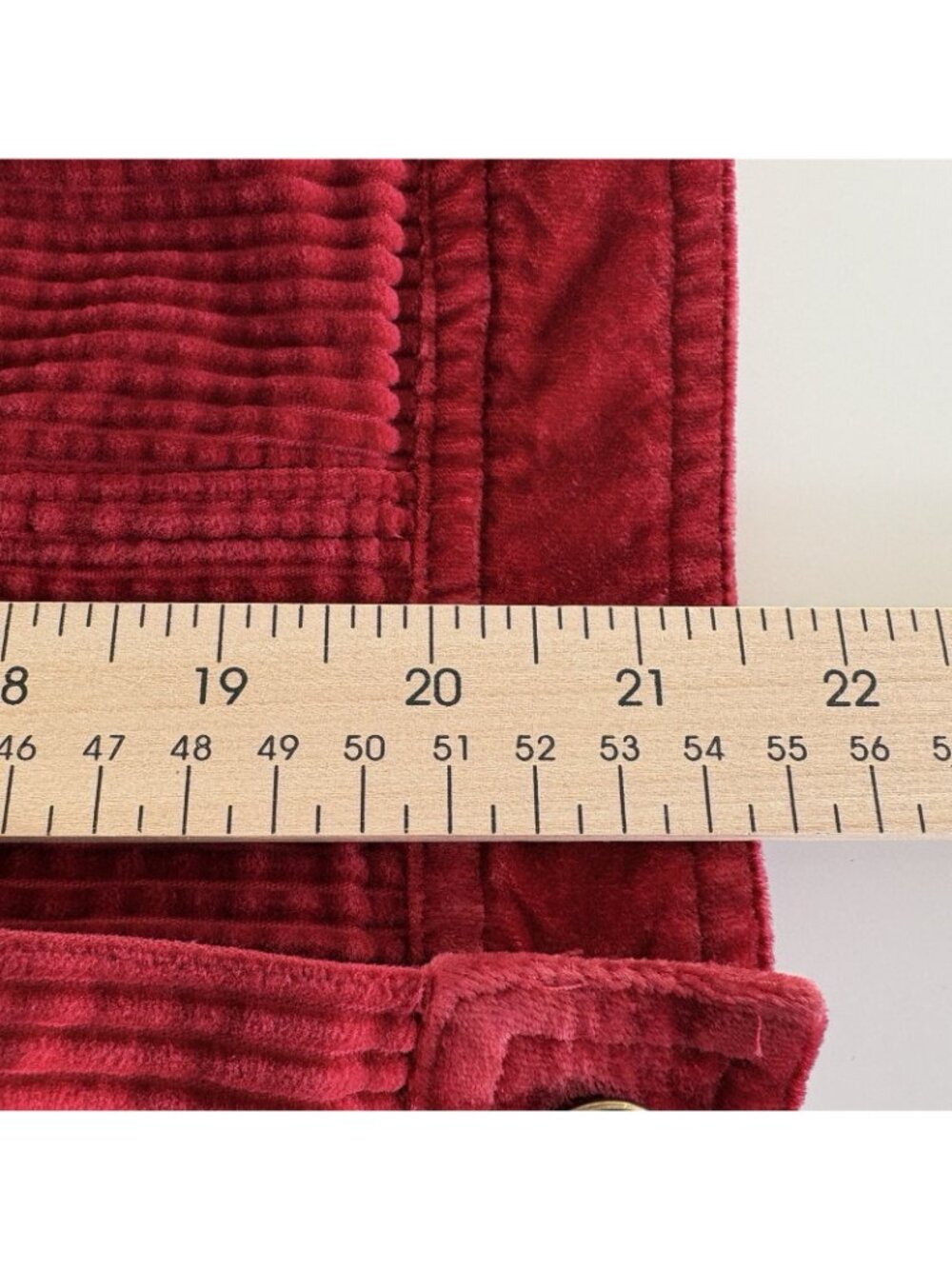 J.Jill Red Corduroy Velvet Trim Button Front Long Sleeve Jacket - Picture 12 of 14